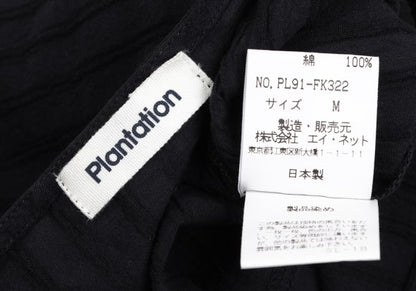 Plantation Hem Panel Crinkle Finish L/S Tee Navy Size M