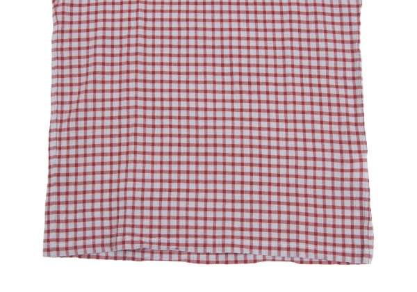 Plantation Check Weave T-Shirt Red Gray Size M