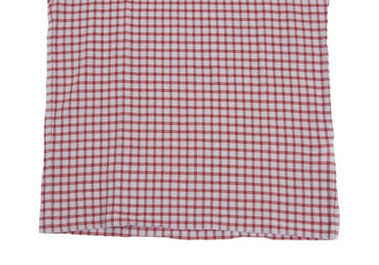 Plantation Check Weave T-Shirt Red Gray Size M
