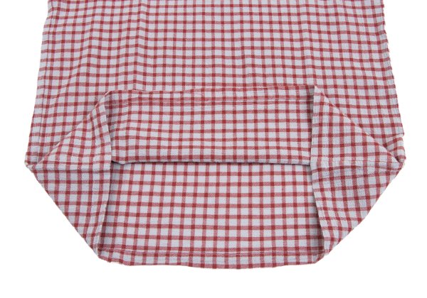 Plantation Check Weave T-Shirt Red Gray Size M