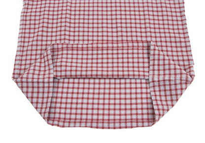 Plantation Check Weave T-Shirt Red Gray Size M