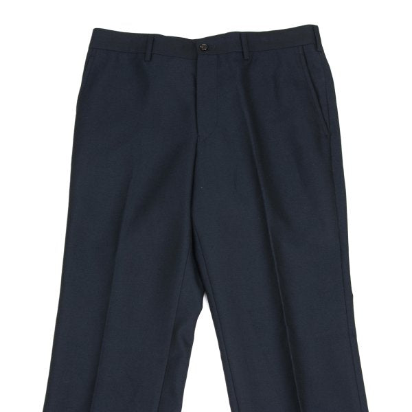 COMME des GARCONS HOMME Poly Rayon Creased Pants Navy Size M