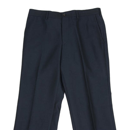 COMME des GARCONS HOMME Poly Rayon Creased Pants Navy Size M