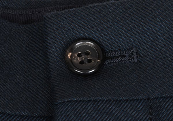 COMME des GARCONS HOMME Poly Rayon Creased Pants Navy Size M