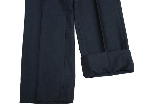 COMME des GARCONS HOMME Poly Rayon Creased Pants Navy Size M