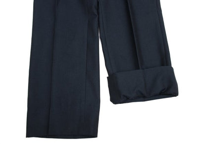 COMME des GARCONS HOMME Poly Rayon Creased Pants Navy Size M