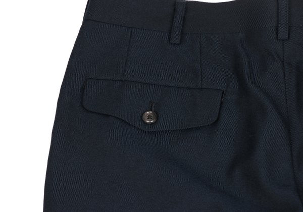 COMME des GARCONS HOMME Poly Rayon Creased Pants Navy Size M