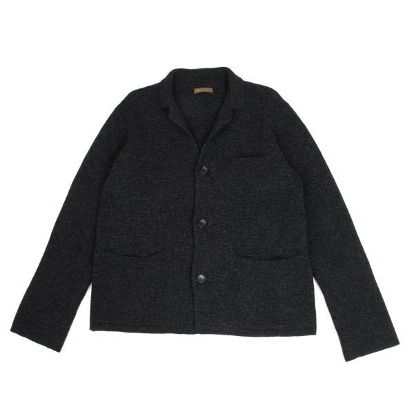 Y's for men Wool Knit Jacket Charcoal Size 3