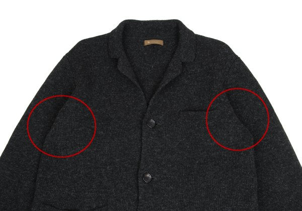 Y's for men Wool Knit Jacket Charcoal Size 3