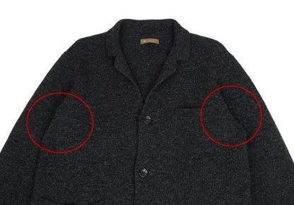 Y's for men Wool Knit Jacket Charcoal Size 3