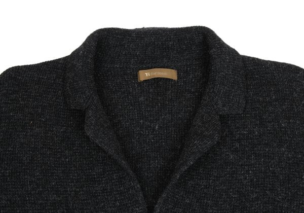 Y's for men Wool Knit Jacket Charcoal Size 3