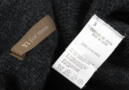 Y's for men Wool Knit Jacket Charcoal Size 3