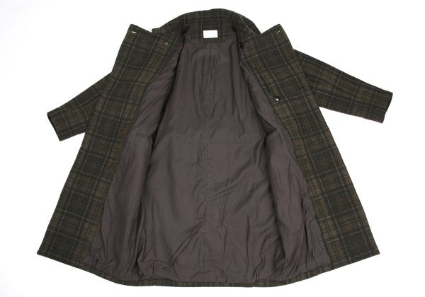 TROVE RUUTUKA Wool Blend Check Long Peacoat Multi Coat Size 2