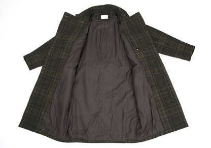 TROVE RUUTUKA Wool Blend Check Long Peacoat Multi Coat Size 2