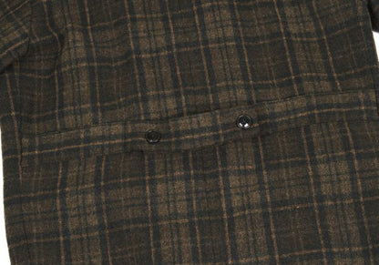 TROVE RUUTUKA Wool Blend Check Long Peacoat Multi Coat Size 2