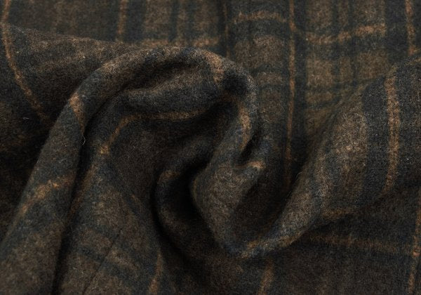 TROVE RUUTUKA Wool Blend Check Long Peacoat Multi Coat Size 2