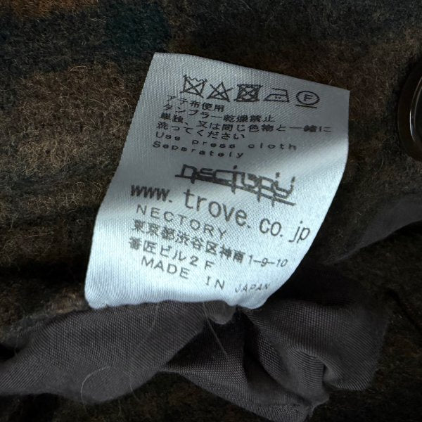 TROVE RUUTUKA Wool Blend Check Long Peacoat Multi Coat Size 2