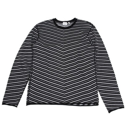 ARMANI COLLEZIONI Cotton Rayon Bias Knit Black Size 50