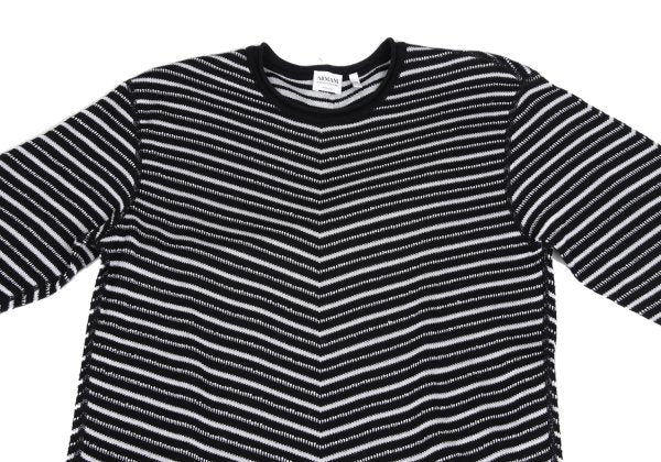 ARMANI COLLEZIONI Cotton Rayon Bias Knit Black Size 50