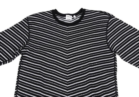 ARMANI COLLEZIONI Cotton Rayon Bias Knit Black Size 50