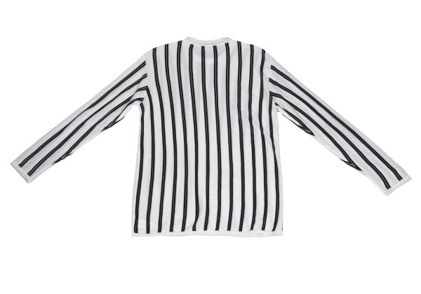 ARMANI COLLEZIONI Rayon Cotton Stripe Knit White Size 52