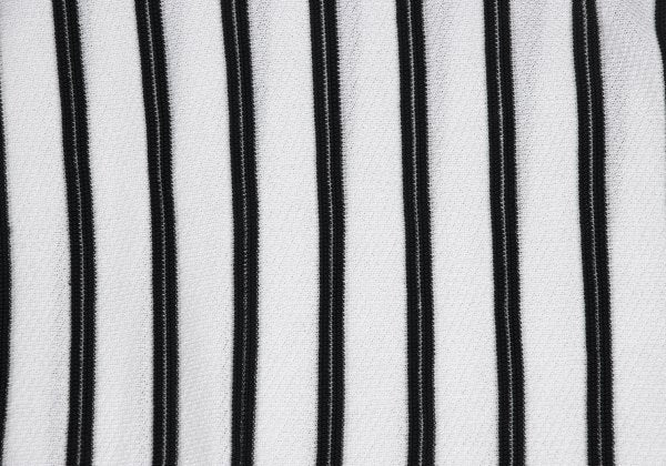 ARMANI COLLEZIONI Rayon Cotton Stripe Knit White Size 52