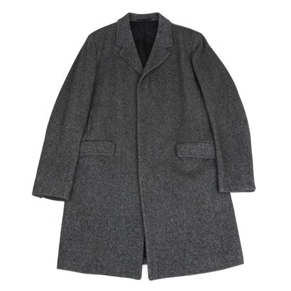 Theory Wool Blend Kersey Chesterfield Coat Black Size 42