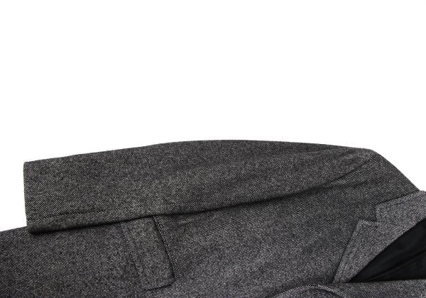 Theory Wool Blend Kersey Chesterfield Coat Black Size 42