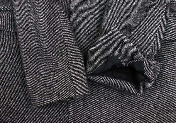 Theory Wool Blend Kersey Chesterfield Coat Black Size 42