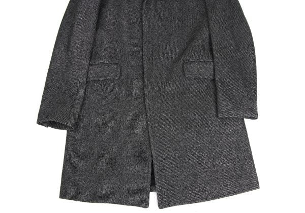 Theory Wool Blend Kersey Chesterfield Coat Black Size 42