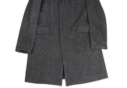 Theory Wool Blend Kersey Chesterfield Coat Black Size 42