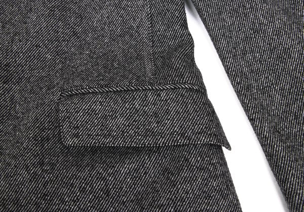 Theory Wool Blend Kersey Chesterfield Coat Black Size 42