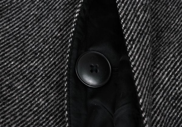 Theory Wool Blend Kersey Chesterfield Coat Black Size 42