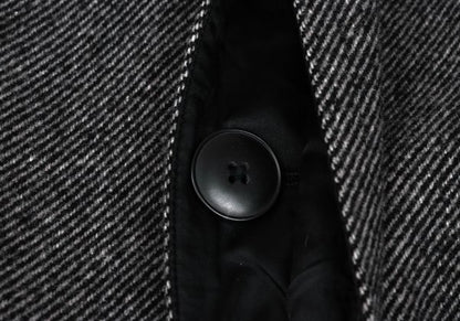 Theory Wool Blend Kersey Chesterfield Coat Black Size 42