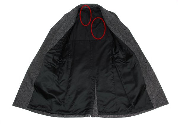 Theory Wool Blend Kersey Chesterfield Coat Black Size 42