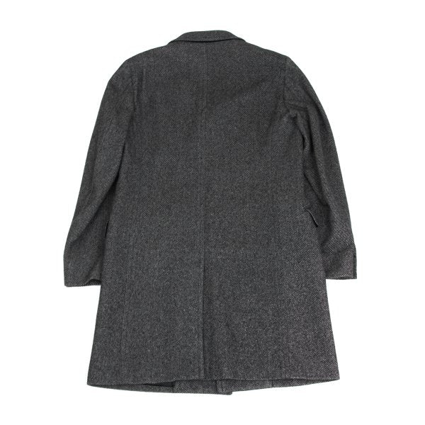 Theory Wool Blend Kersey Chesterfield Coat Black Size 42