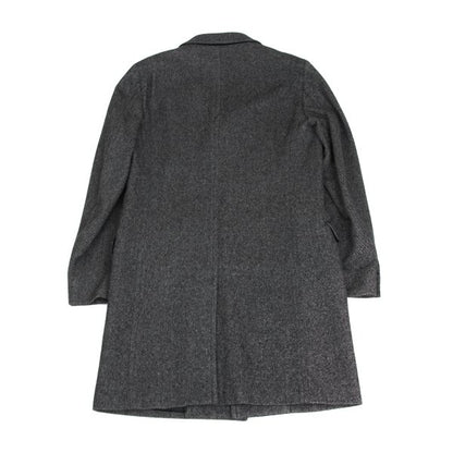 Theory Wool Blend Kersey Chesterfield Coat Black Size 42
