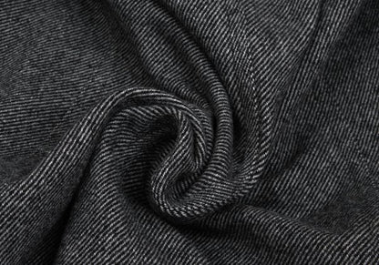 Theory Wool Blend Kersey Chesterfield Coat Black Size 42
