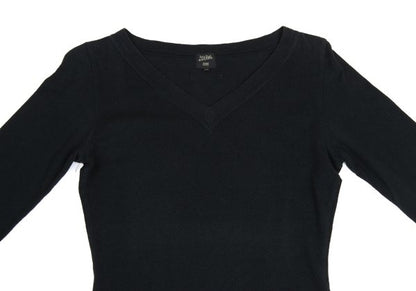Jean Paul GAULTIER FEMME Cotton V-Neck Top Black Size 40
