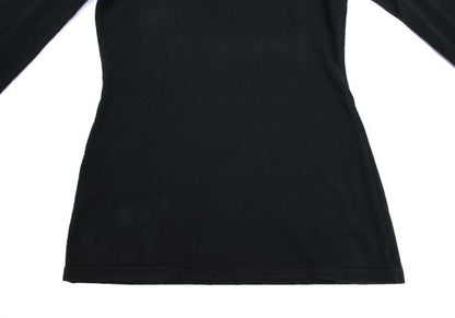 Jean Paul GAULTIER FEMME Cotton V-Neck Top Black Size 40