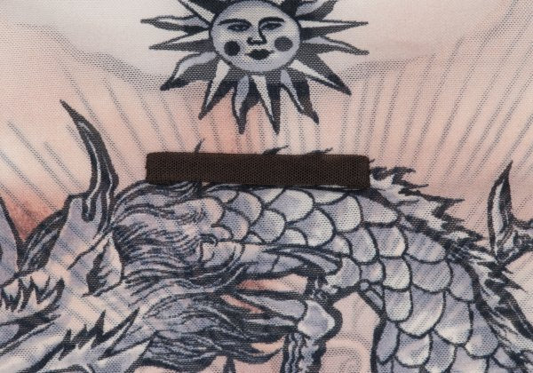 Jean Paul GAULTIER HOMME Tattoo Print Brown Pink Size 48