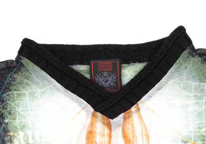 Jean Paul GAULTIER CLASSIQUE Cyber Skull Top Black Size 48