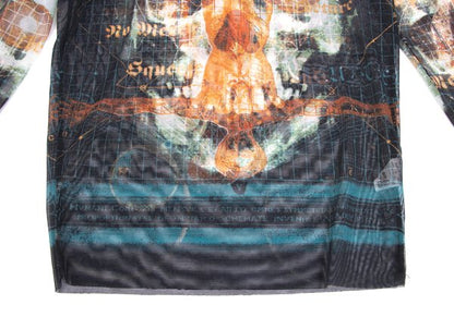 Jean Paul GAULTIER CLASSIQUE Cyber Skull Top Black Size 48