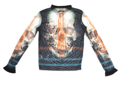 Jean Paul GAULTIER CLASSIQUE Cyber Skull Top Black Size 48
