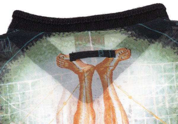 Jean Paul GAULTIER CLASSIQUE Cyber Skull Top Black Size 48
