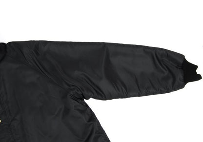 JPG by GAULTIER Superman Print Boa Lined Coat Black Size 48