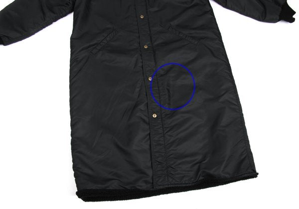 JPG by GAULTIER Superman Print Boa Lined Coat Black Size 48