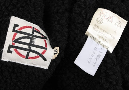JPG by GAULTIER Superman Print Boa Lined Coat Black Size 48