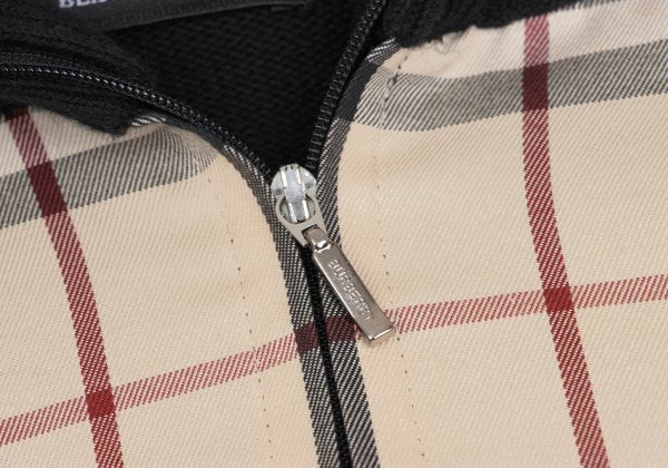 BURBERRY BLACK LABEL Nova Check Zip Sweater Black Size 2