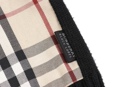 BURBERRY BLACK LABEL Nova Check Zip Sweater Black Size 2